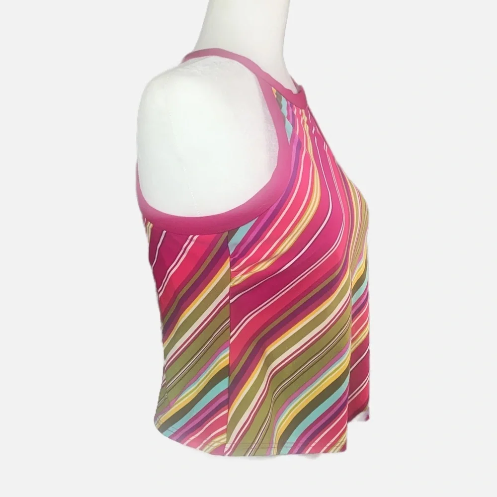 Lands End Halter Tankini Top 6 Keyhole Modest Swim Beach Cruise Resort